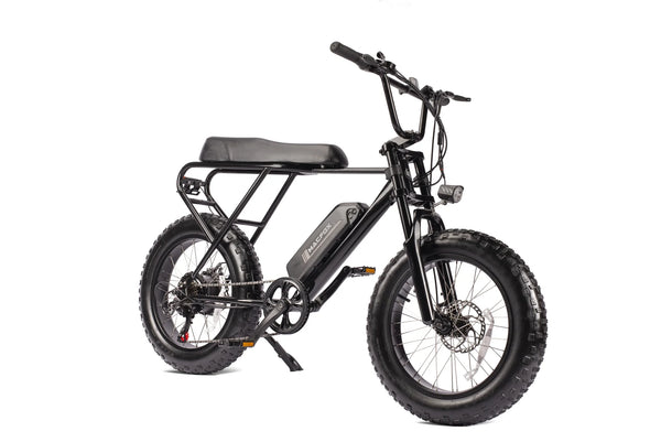 Bicicleta eléctrica Macfox Mini Swell, bicicleta eléctrica todoterreno con neumáticos gruesos de 20 pulgadas, color negro 