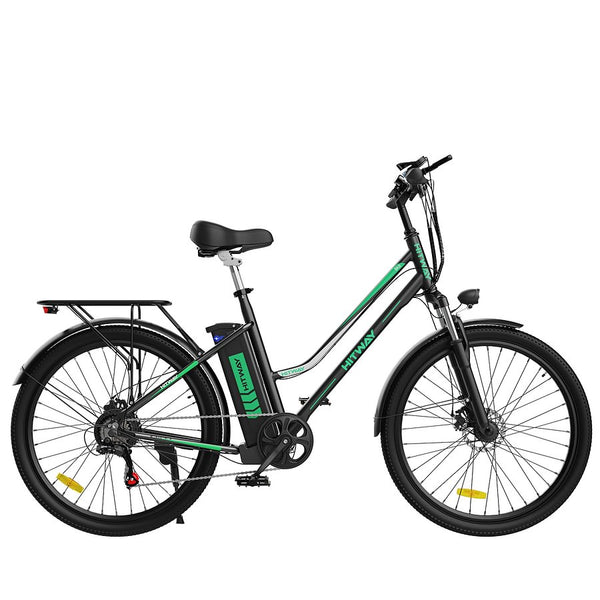Hitway BK8 26-inch Electric Bike, Detachable Lithium Battery, Double Disc Brakes