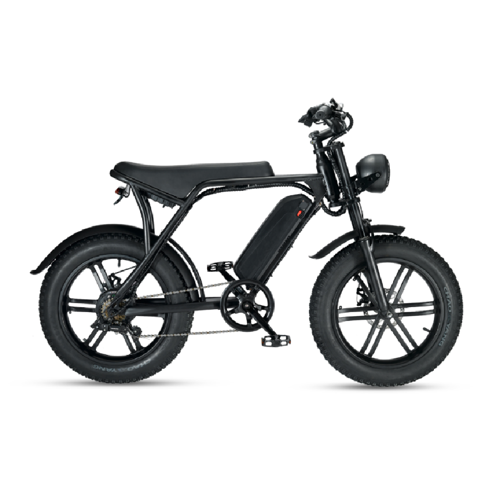 Ridefaboard V8 Bicicleta eléctrica para adultos, bicicleta de montaña eléctrica con motor de 750 W, 48 V, 15 Ah, batería extraíble más grande, 18,6 MPH, 20 pulgadas, neumático grueso Shimano de 7 velocidades 