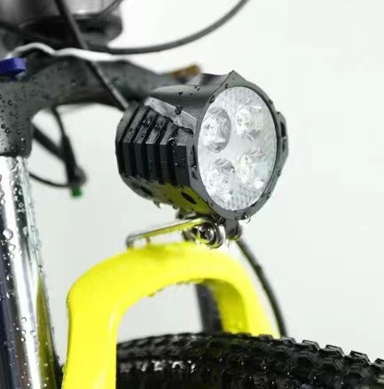 Nouveau 12W-36W-48W super lumineux pliant e-bike projecteur phare intégré corne lumière