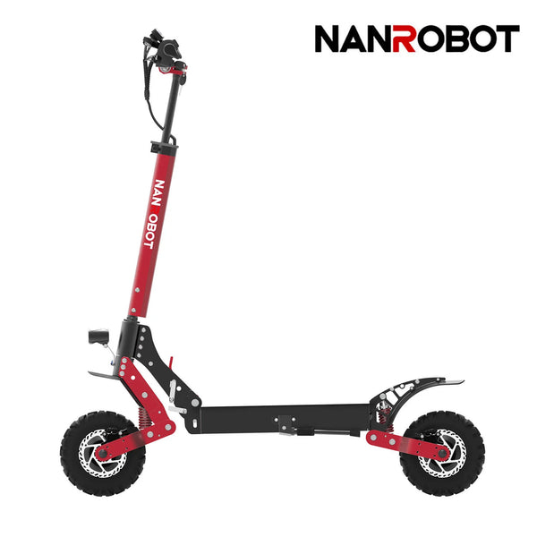 NANROBOT D4 + 3.0 elektrische scooter volwassenen met dubbele schokdempers, tot 40 mijl 40 MPH