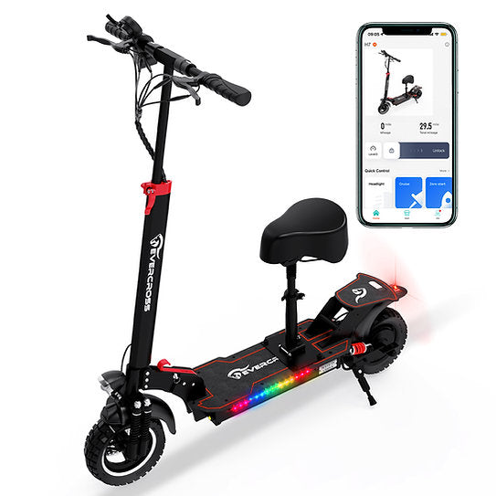 EVERCROSS H7 Electric Scooter, 10" Solid Tires & 800W Motor.