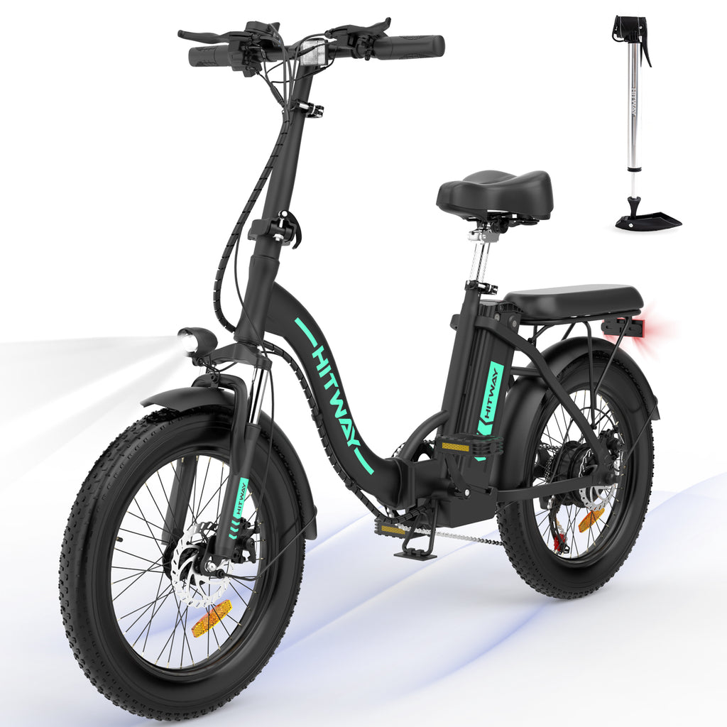 HITWAY Vélo électrique, 20 « Fat Tire, batterie 48V / 14Ah 55-120KM, VTT Snow Beach Bicycle
