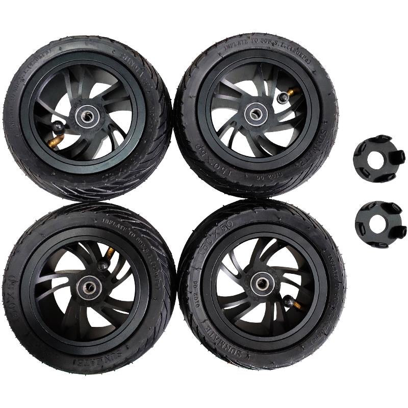 Free Shipping 4 New 155mm Air Wheels compatible with Direct Drive Motors with adaptor - ridefaboard